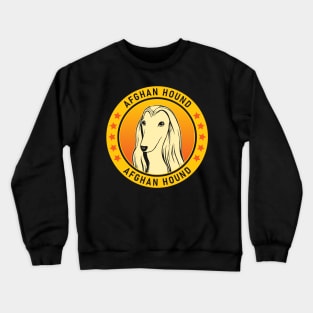 Afghan Hound Dog Portrait Crewneck Sweatshirt